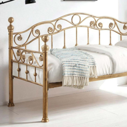 OAT Home Mayfair Single Antique Brass Effect Metal Day Bed - Wilko - thumbnail 4