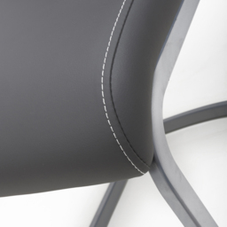 Callisto Set of 2 Grey Leather Effect Dining Chair - Wilko - thumbnail 5