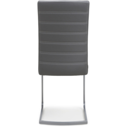 Callisto Set of 2 Grey Leather Effect Dining Chair - Wilko - thumbnail 4