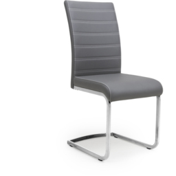 Callisto Set of 2 Grey Leather Effect Dining Chair - Wilko - thumbnail 3