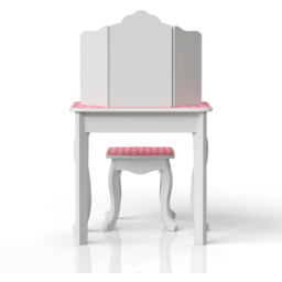 Teamson Kids Fashion Pink and White Polka Dot Prints Gisele Play Vanity Set - Size: 99.7 x 29.8 x 59.7cm - Wilko - thumbnail 4