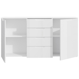 Florence Sienna 2 Door 4 Drawer White High Gloss Wide Cabinet - Furniture To Go - Wilko - thumbnail 6