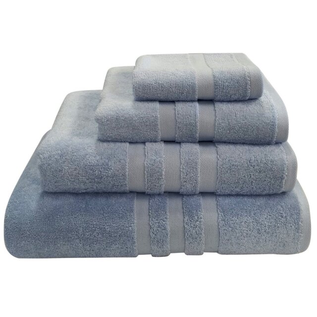 Absorbent Aegean Cotton Blue Hand Towel - Aqua - Wilko - image 1