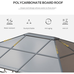 Outsunny 3 x 4m Grey Steel and Aluminium Gazebo - Size: 185 x 55 x 18.5cm - Wilko - thumbnail 5