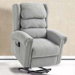 HOMCOM Grey Power Lift Recliner Chair with Remote - Size: Single - Wilko