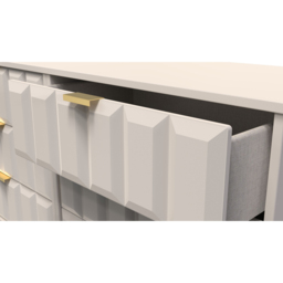 Crowndale Cube 6 Drawer Matt Kashmir Chest of Drawers Ready Assembled - Cream - Wilko - thumbnail 7