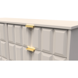 Crowndale Cube 6 Drawer Matt Kashmir Chest of Drawers Ready Assembled - Cream - Wilko - thumbnail 6