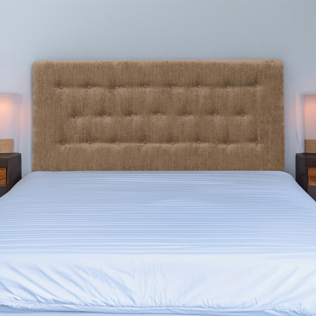Bedmaster Lona Super King Size Mink Chenille Buttoned Headboard - Cream - Wilko - image 1