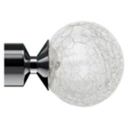 New Edge Blinds 100cm Fixed Length Polished Graphite Eyelet Metal Curtain Pole Set with Crash Finial - Wilko - thumbnail 3