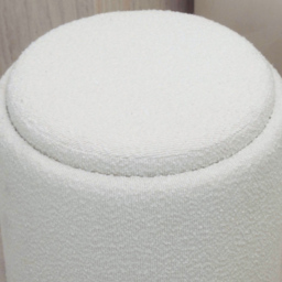 CARME Home Hailey Ivory Bouclé Storage Stool - Size: 45 x 43 x 42cm - White - Wilko - thumbnail 5