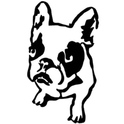 Decortie Black Minimalist Metal Modern Dogo Wall Art - Size: 54 x 32 x 0.3cm - Wilko