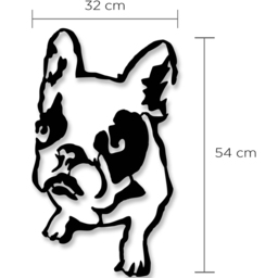 Decortie Black Minimalist Metal Modern Dogo Wall Art - Size: 54 x 32 x 0.3cm - Wilko - thumbnail 5