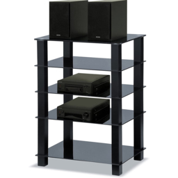 Centurion Supports Trinity Gloss Black 5 Shelf TV Unit - Size: 82 x 60 x 45cm - Wilko - thumbnail 4