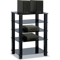 Centurion Supports Trinity Gloss Black 5 Shelf TV Unit - Size: 82 x 60 x 45cm - Wilko - thumbnail 3
