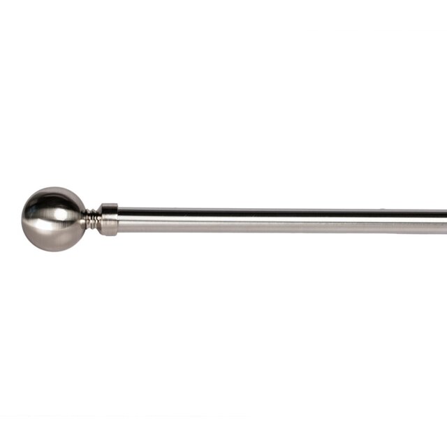 Ascot Chrome Extending Curtain Pole 120 to 210cm - Size: 120 - 210 cm - Wilko - image 1