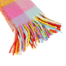 Jacinta Check Throw  - Multicolour - Wilko - thumbnail 4