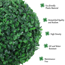Outsunny Boxwood Ball Tree Artificial Plant In Pot 3.6ft 2 Pack - Size: 4ft - Multi - Wilko - thumbnail 7