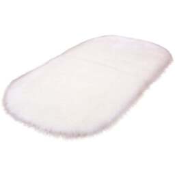 Living and Home White Oval Super Soft Shaggy Rug - Wilko