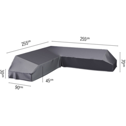 Platinum AeroCover Lounge Set Platform Cover 70 x 255cm - Size: 70 x 255 x 90cm - Grey - Wilko - thumbnail 7