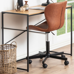 Florence Seaford Office Desk Black and Oak - Furniture To Go - Wilko