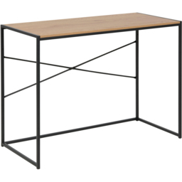 Florence Seaford Office Desk Black and Oak - Furniture To Go - Wilko - thumbnail 3