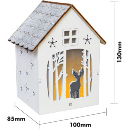 St Helens White Light Up Wooden Festive Scene - Size: 9 x 10 x 13cm - Wilko - thumbnail 7