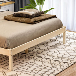 Vida Designs Milan King Size Pine Low Foot Wooden Bed Frame - Brown - Wilko - thumbnail 5