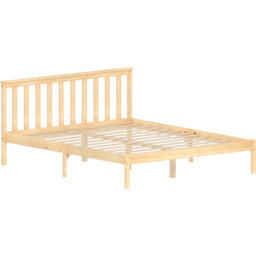 Vida Designs Milan King Size Pine Low Foot Wooden Bed Frame - Brown - Wilko - thumbnail 3