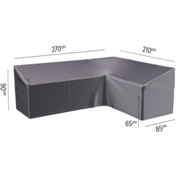 Platinum AeroCover Left L Shape Outdoor Sofa Cover 90 x 270 x 210cm - Size: 90 x 90 x 90cm - Grey - Wilko - thumbnail 7