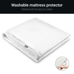 Jay-Be Single Rollaway and Grand Folding Bed Waterproof Mattress Protector - White - Wilko - thumbnail 4
