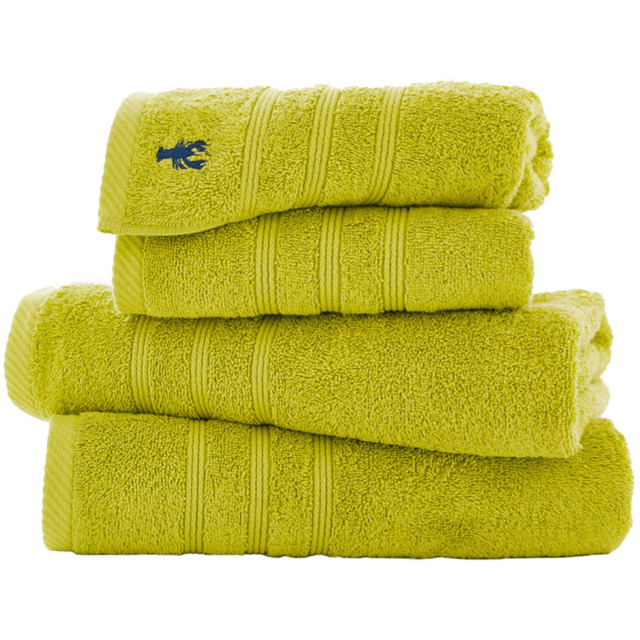 Lobster Creek Kaleidoscope Combed Cotton Lime Bath Sheet - Size: 90 x 140cm - Green - Wilko - image 1