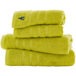 Lobster Creek Kaleidoscope Combed Cotton Lime Bath Sheet - Size: 90 x 140cm - Green - Wilko