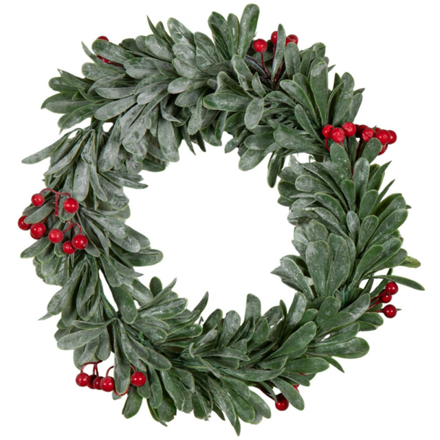 Samuel Alexander Wreath with Red Berries 35cm - Size: 35 x 35 x 4cm - Green / Red - Wilko - image 1