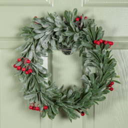 Samuel Alexander Wreath with Red Berries 35cm - Size: 35 x 35 x 4cm - Green / Red - Wilko - thumbnail 5