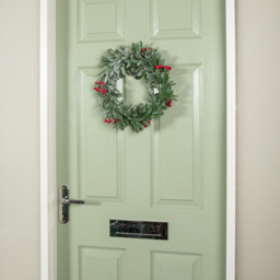 Samuel Alexander Wreath with Red Berries 35cm - Size: 35 x 35 x 4cm - Green / Red - Wilko - thumbnail 3