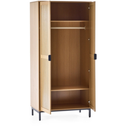 Julian Bowen Sia 2 Door Warm Wood Wardrobe - Brown - Wilko - thumbnail 5