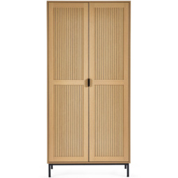 Julian Bowen Sia 2 Door Warm Wood Wardrobe - Brown - Wilko - thumbnail 4