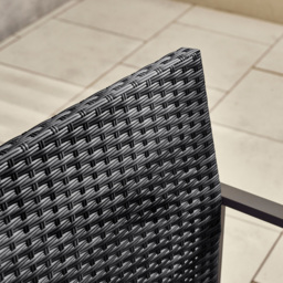 Furniturebox Seville 2 Seater Bistro Set Black - Wilko - thumbnail 5