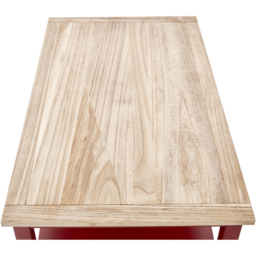 Palazzi Red Natural Coffee Table - Size: 56 x 100 x  45cm - Wilko - thumbnail 6