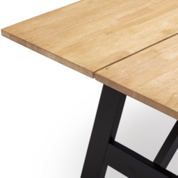 Julian Bowen Hockley 4 Seater Dining Table Black and Oak - Wilko - thumbnail 5