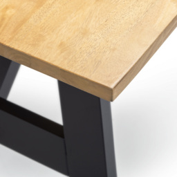 Julian Bowen Hockley 4 Seater Dining Table Black and Oak - Wilko - thumbnail 6