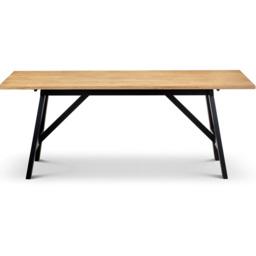 Julian Bowen Hockley 4 Seater Dining Table Black and Oak - Wilko - thumbnail 4