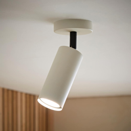 ValueLights Taylor Matte Beige Tube Adjustable Ceiling Spotlight with Bulb - Size: 20 x 9 x 9cm - Wilko - thumbnail 7