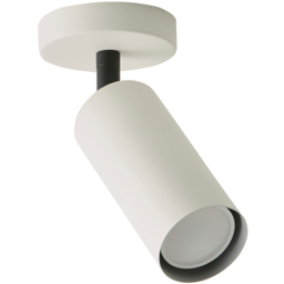 ValueLights Taylor Matte Beige Tube Adjustable Ceiling Spotlight with Bulb - Size: 20 x 9 x 9cm - Wilko
