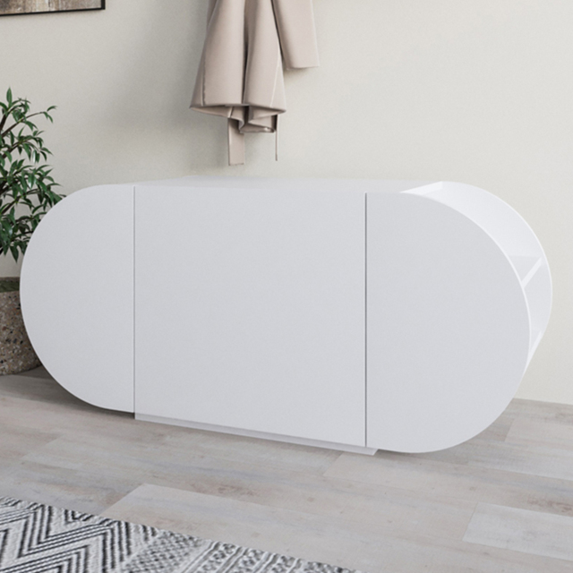 Decortie Pozy 2 Shelf Single Door White Modern Shoe Storage Bench - Size: 50 x 110 x 40.4cm - Wilko - image 1