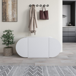 Decortie Pozy 2 Shelf Single Door White Modern Shoe Storage Bench - Size: 50 x 110 x 40.4cm - Wilko - thumbnail 5