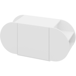 Decortie Pozy 2 Shelf Single Door White Modern Shoe Storage Bench - Size: 50 x 110 x 40.4cm - Wilko - thumbnail 3