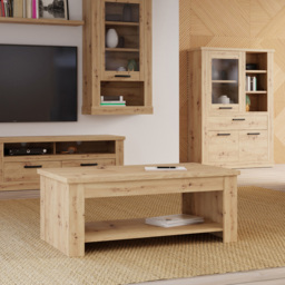 Florence Corona Single Shelf Artisan Oak Rising Coffee - Size: 45.7 x 110 x 65cm - Brown - Furniture To Go - Wilko - thumbnail 7