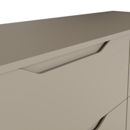 FWStyle Luno 6 Drawer Brown Modern Wide Chest of Drawers - Wilko - thumbnail 6