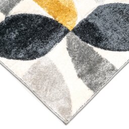 Vera Yellow Leaf Rug 120 x 170cm - Wilko
